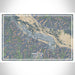 Winona Minnesota Map Print Landscape Orientation in Afternoon Style With Shaded Background