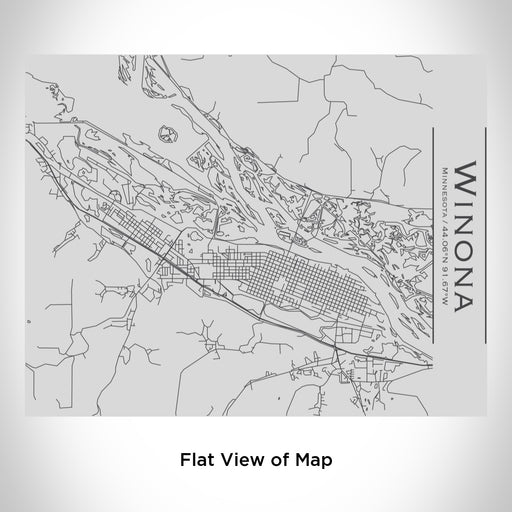 Rendered View of Winona Minnesota Map Engraving on 20oz Stainless Steel Insulated Bottle with Bamboo Top