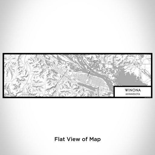 Flat View of Map Custom Winona Minnesota Map Enamel Mug in Classic