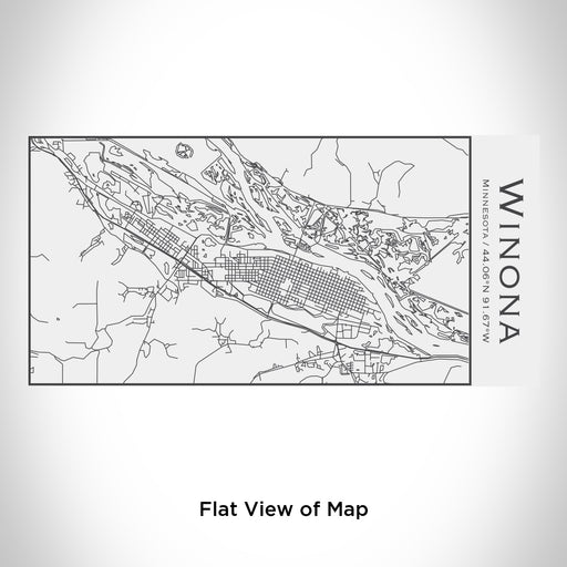 Rendered View of Winona Minnesota Map Engraving on 17oz Stainless Steel Insulated Cola Bottle in White