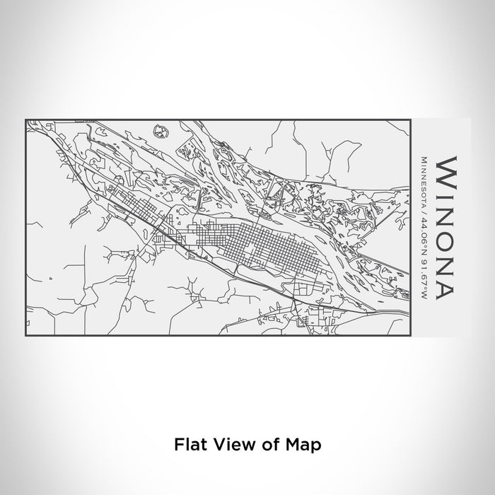 Rendered View of Winona Minnesota Map Engraving on 17oz Stainless Steel Insulated Cola Bottle in White