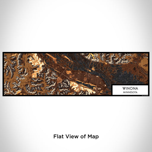 Flat View of Map Custom Winona Minnesota Map Enamel Mug in Ember