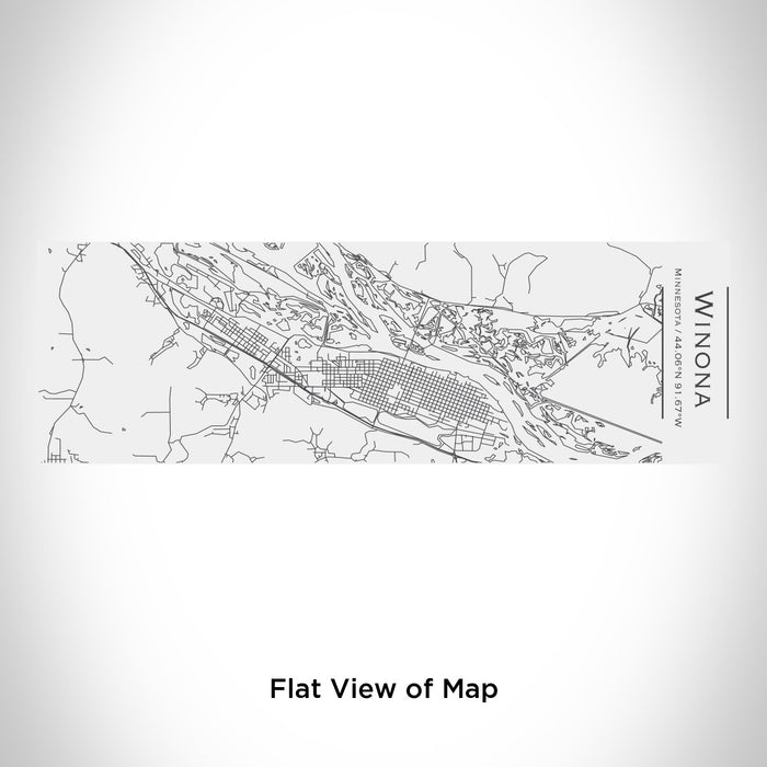 Rendered View of Winona Minnesota Map Engraving on 10oz Stainless Steel Insulated Cup with Sliding Lid in White