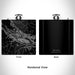 Rendered View of Winona Minnesota Map Engraving on 6oz Stainless Steel Flask in Black