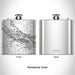 Rendered View of Winona Minnesota Map Engraving on 6oz Stainless Steel Flask