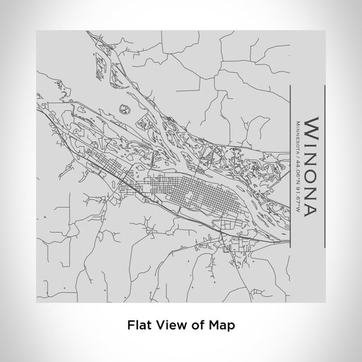 Rendered View of Winona Minnesota Map Engraving on 17oz Stainless Steel Insulated Tumbler