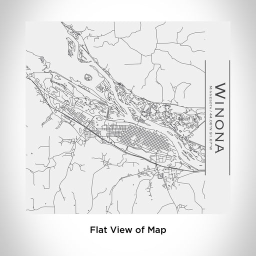 Rendered View of Winona Minnesota Map Engraving on 17oz Stainless Steel Insulated Tumbler in White