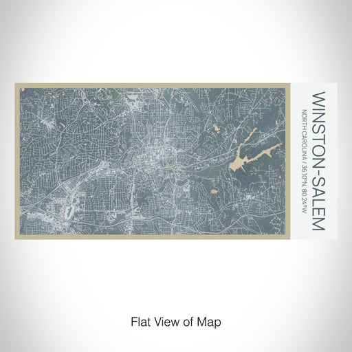 Rendered View of Winston-Salem North Carolina Map on 17oz Stainless Steel Insulated Bottle with printed afternoon style map