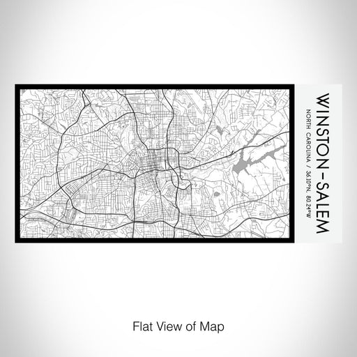Rendered View of Winston-Salem North Carolina Map on 17oz Stainless Steel Insulated Bottle with printed classic style map