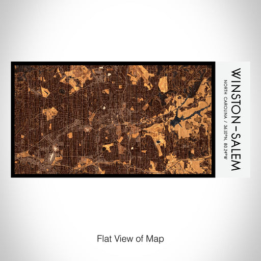 Rendered View of Winston-Salem North Carolina Map on 17oz Stainless Steel Insulated Bottle with printed ember style map