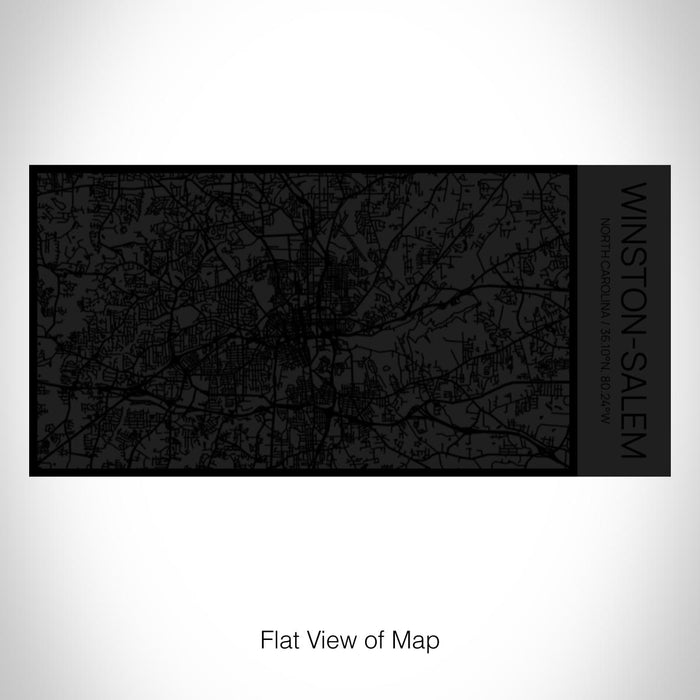 Rendered View of Winston-Salem North Carolina Map on 17oz Stainless Steel Insulated Cola Bottle in Stainless in Matte Black