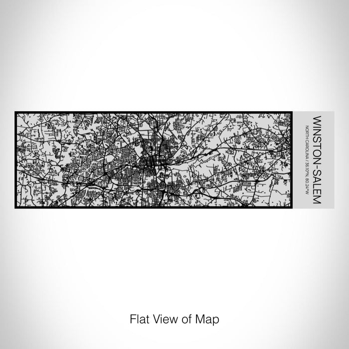 Rendered View of Winston-Salem North Carolina Map on 10oz Stainless Steel Insulated Cup with Sipping Lid
