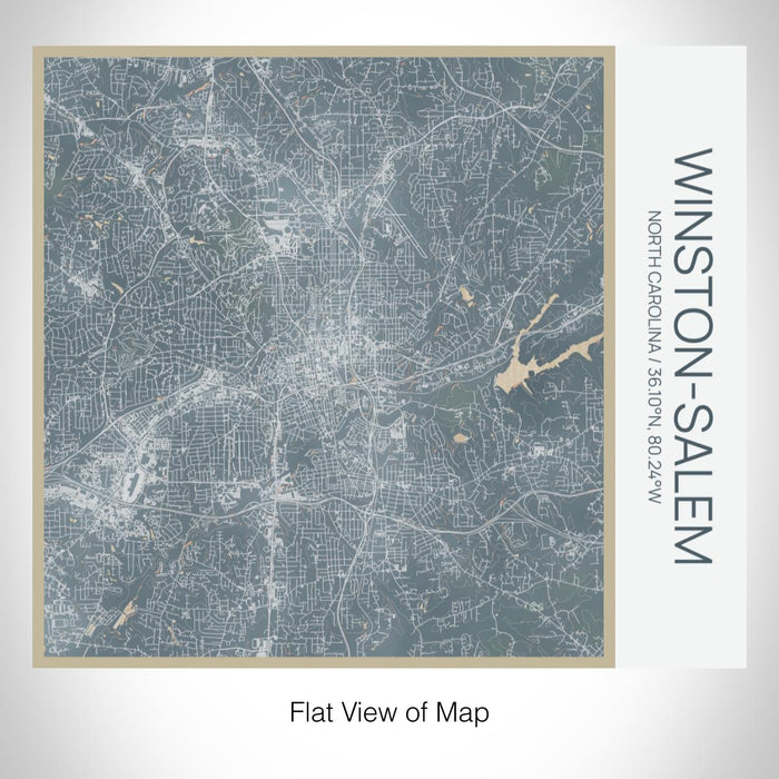 Rendered View of Winston-Salem North Carolina Map on 17oz Stainless Steel Insulated Tumbler in Afternoon Map Style