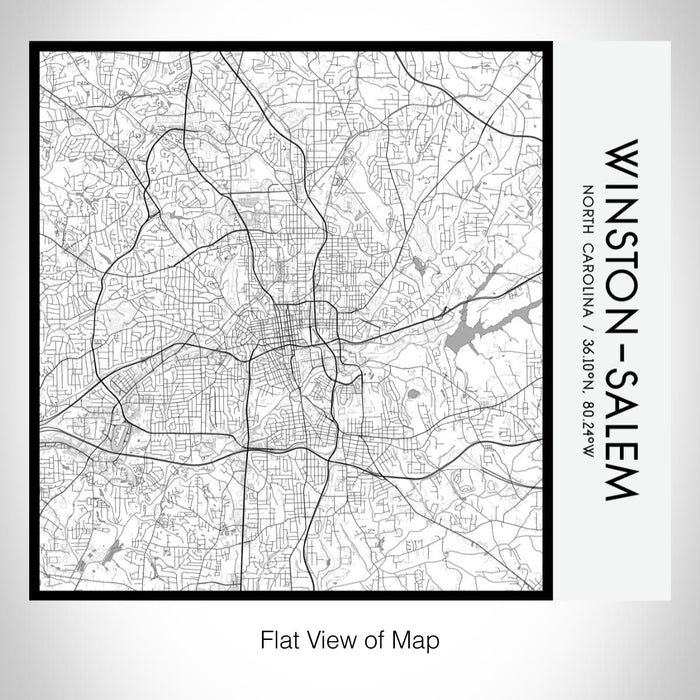 Rendered View of Winston-Salem North Carolina Map on 17oz Stainless Steel Insulated Tumbler in Classic Map Style