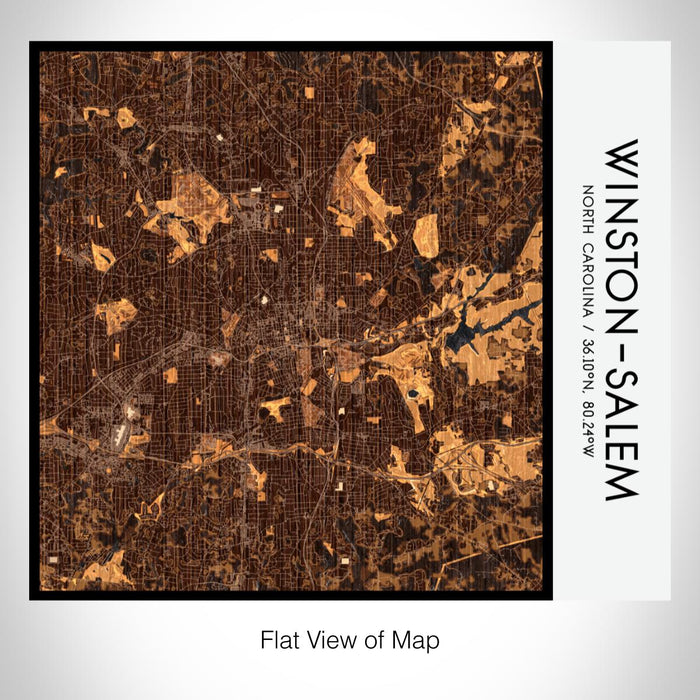 Rendered View of Winston-Salem North Carolina Map on 17oz Stainless Steel Insulated Tumbler in Ember Map Style