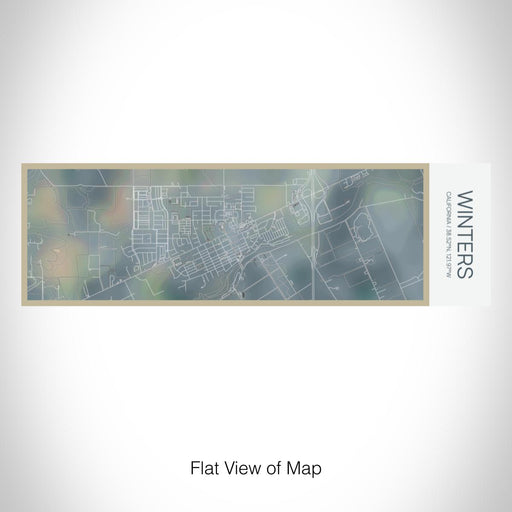 Rendered View of Winters California Map on 10oz Stainless Steel Insulated Cup in Afternoon with Sliding Lid