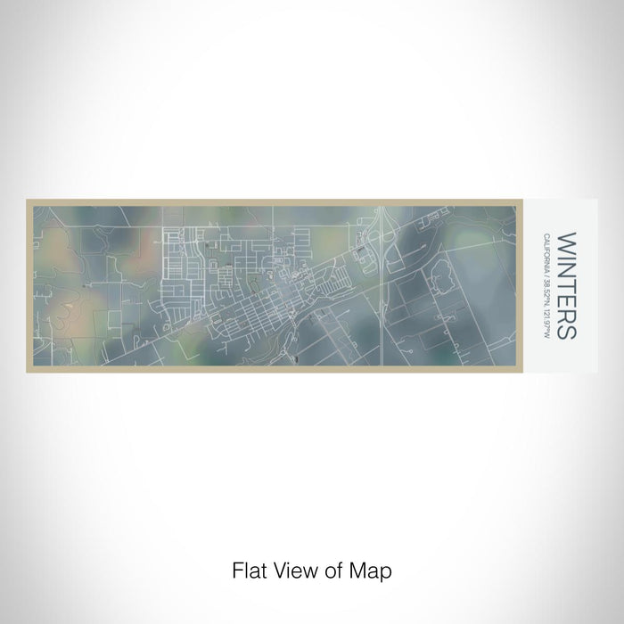 Rendered View of Winters California Map on 10oz Stainless Steel Insulated Cup in Afternoon with Sliding Lid