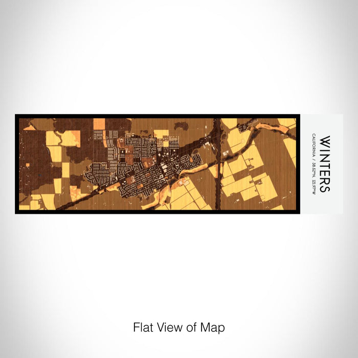 Rendered View of Winters California Map on 10oz Stainless Steel Insulated Cup in Ember with Sliding Lid