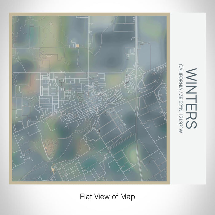 Rendered View of Winters California Map on 17oz Stainless Steel Insulated Tumbler in Afternoon Map Style