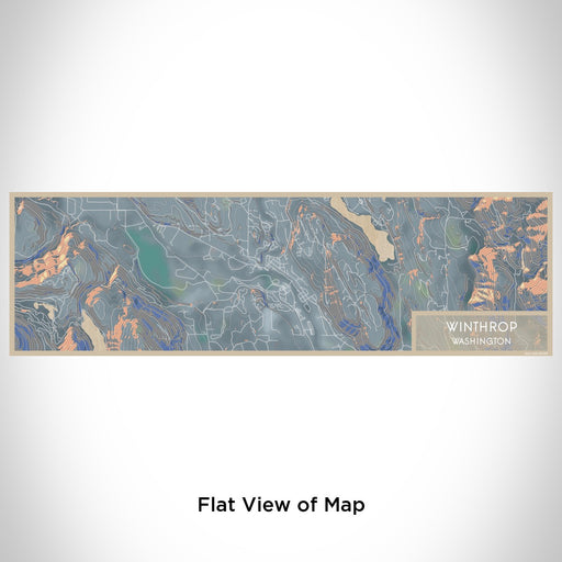 Flat View of Map Custom Winthrop Washington Map Enamel Mug in Afternoon