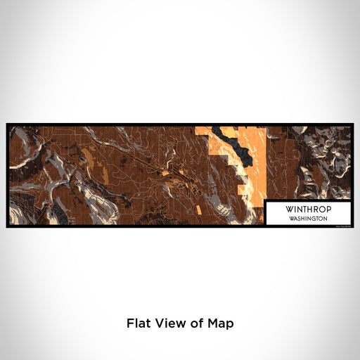 Flat View of Map Custom Winthrop Washington Map Enamel Mug in Ember