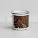 Left View Custom Winthrop Washington Map Enamel Mug in Ember