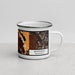 Right View Custom Winthrop Washington Map Enamel Mug in Ember