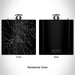 Rendered View of Winthrop Washington Map Engraving on 6oz Stainless Steel Flask in Black