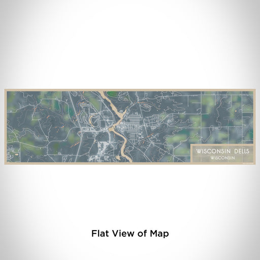 Flat View of Map Custom Wisconsin Dells Wisconsin Map Enamel Mug in Afternoon