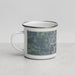 Left View Custom Wisconsin Dells Wisconsin Map Enamel Mug in Afternoon