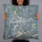Person holding 22x22 Custom Wisconsin Dells Wisconsin Map Throw Pillow in Afternoon