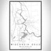 Wisconsin Dells Wisconsin Map Print Portrait Orientation in Classic Style With Shaded Background