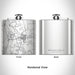 Rendered View of Wisconsin Dells Wisconsin Map Engraving on 6oz Stainless Steel Flask