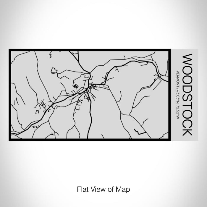 Rendered View of Woodstock Vermont Map on 17oz Stainless Steel Insulated Cola Bottle in Stainless