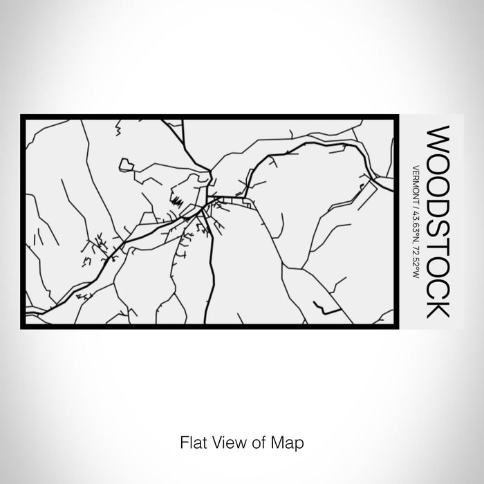 Rendered View of Woodstock Vermont Map on 17oz Stainless Steel Insulated Cola Bottle in Stainless in Matte White