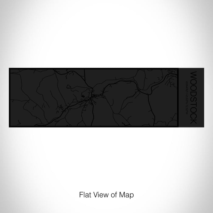 Rendered View of Woodstock Vermont Map on 10oz Stainless Steel Insulated Cup in Matte Black with Sliding Lid