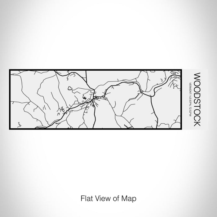 Rendered View of Woodstock Vermont Map on 10oz Stainless Steel Insulated Cup in Matte White with Sliding Lid