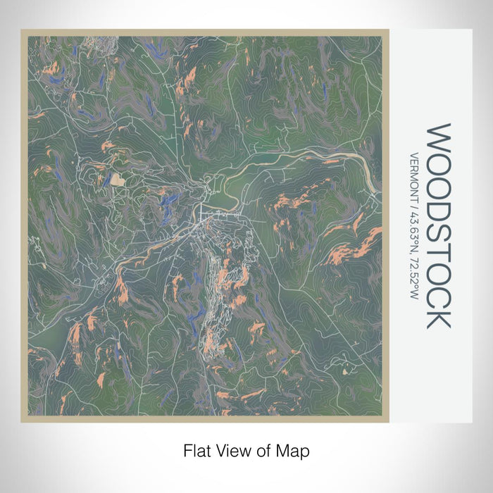 Rendered View of Woodstock Vermont Map on 17oz Stainless Steel Insulated Tumbler in Afternoon Map Style
