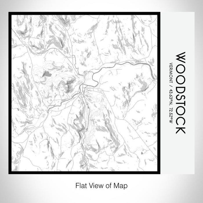 Rendered View of Woodstock Vermont Map on 17oz Stainless Steel Insulated Tumbler in Classic Map Style