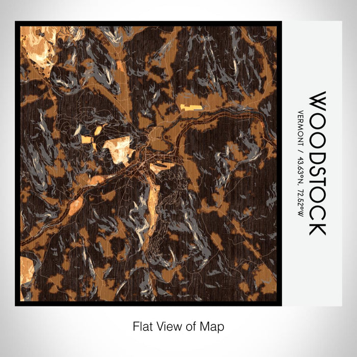Rendered View of Woodstock Vermont Map on 17oz Stainless Steel Insulated Tumbler in Ember Map Style