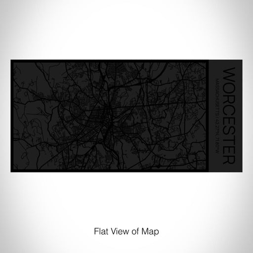 Rendered View of Worcester Massachusetts Map on 17oz Stainless Steel Insulated Cola Bottle in Stainless in Matte Black