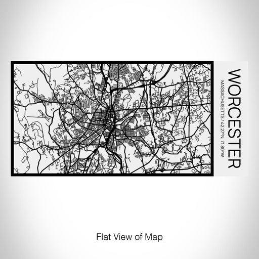 Rendered View of Worcester Massachusetts Map on 17oz Stainless Steel Insulated Cola Bottle in Stainless in Matte White