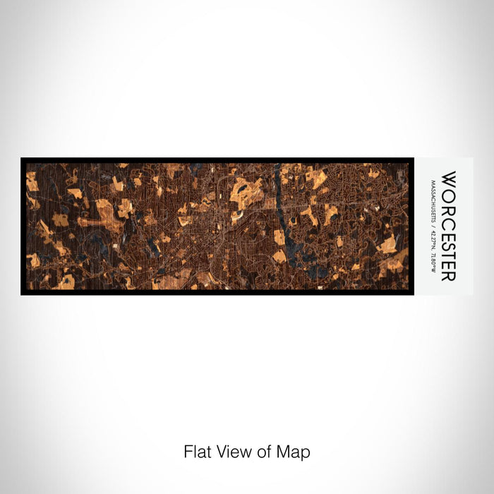 Rendered View of Worcester Massachusetts Map on 10oz Stainless Steel Insulated Cup in Ember with Sliding Lid
