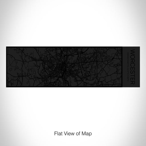 Rendered View of Worcester Massachusetts Map on 10oz Stainless Steel Insulated Cup in Matte Black with Sliding Lid