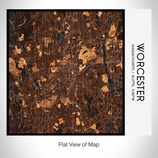 Rendered View of Worcester Massachusetts Map on 17oz Stainless Steel Insulated Tumbler in Ember Map Style