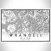 Wrangell Alaska Map Print Landscape Orientation in Classic Style With Shaded Background
