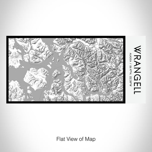 Rendered View of Wrangell Alaska Map on 17oz Stainless Steel Insulated Bottle with printed classic style map