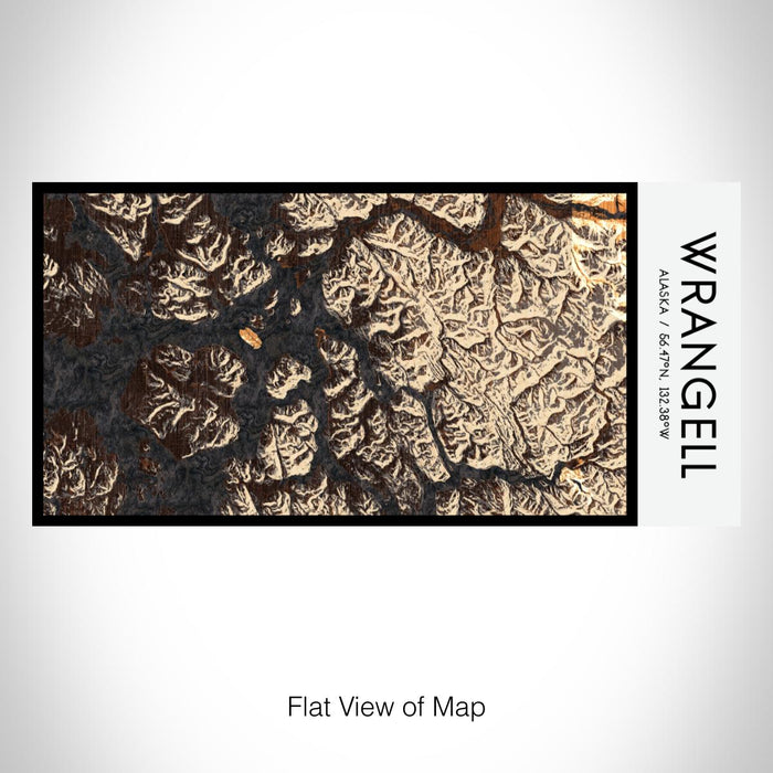Rendered View of Wrangell Alaska Map on 17oz Stainless Steel Insulated Bottle with printed ember style map