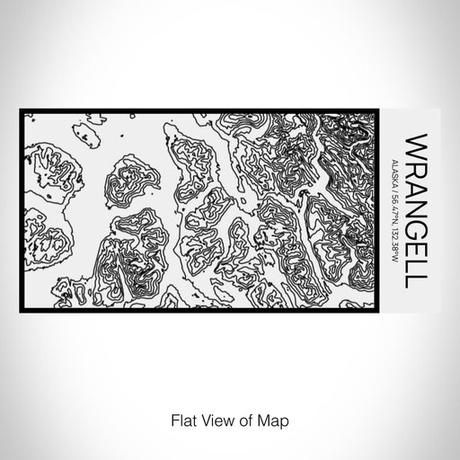 Rendered View of Wrangell Alaska Map on 17oz Stainless Steel Insulated Cola Bottle in Stainless in Matte White