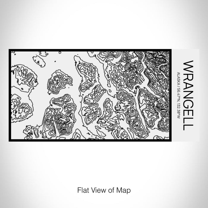 Rendered View of Wrangell Alaska Map on 17oz Stainless Steel Insulated Cola Bottle in Stainless in Matte White
